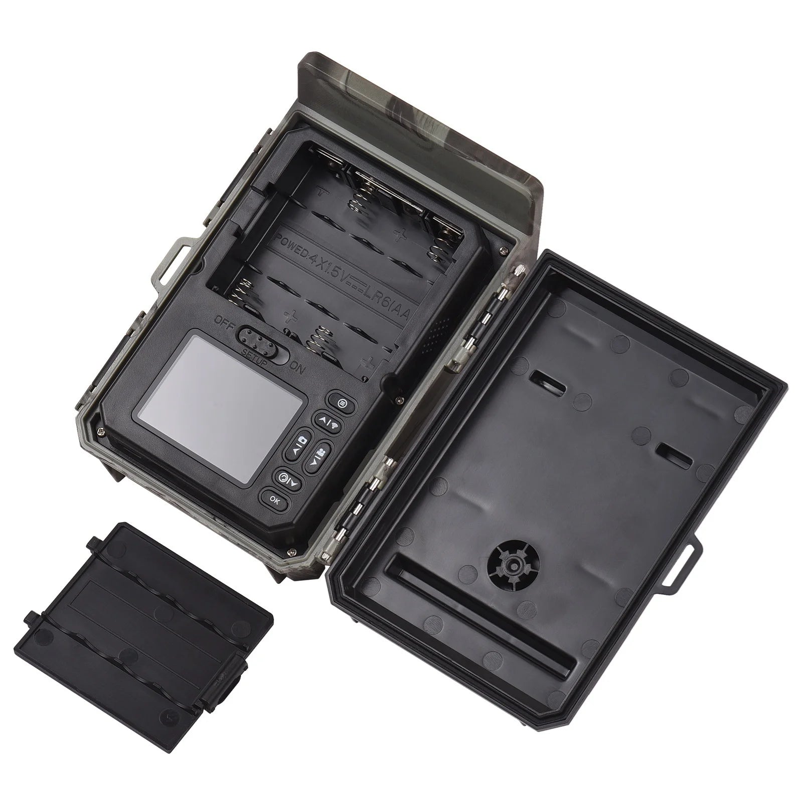 Solar Powered Night Vision Trail Camera 50MP 4K Hunting Cameras 0.3s Trigger Time Trail Camera for Wildlife Monitoring Hunting